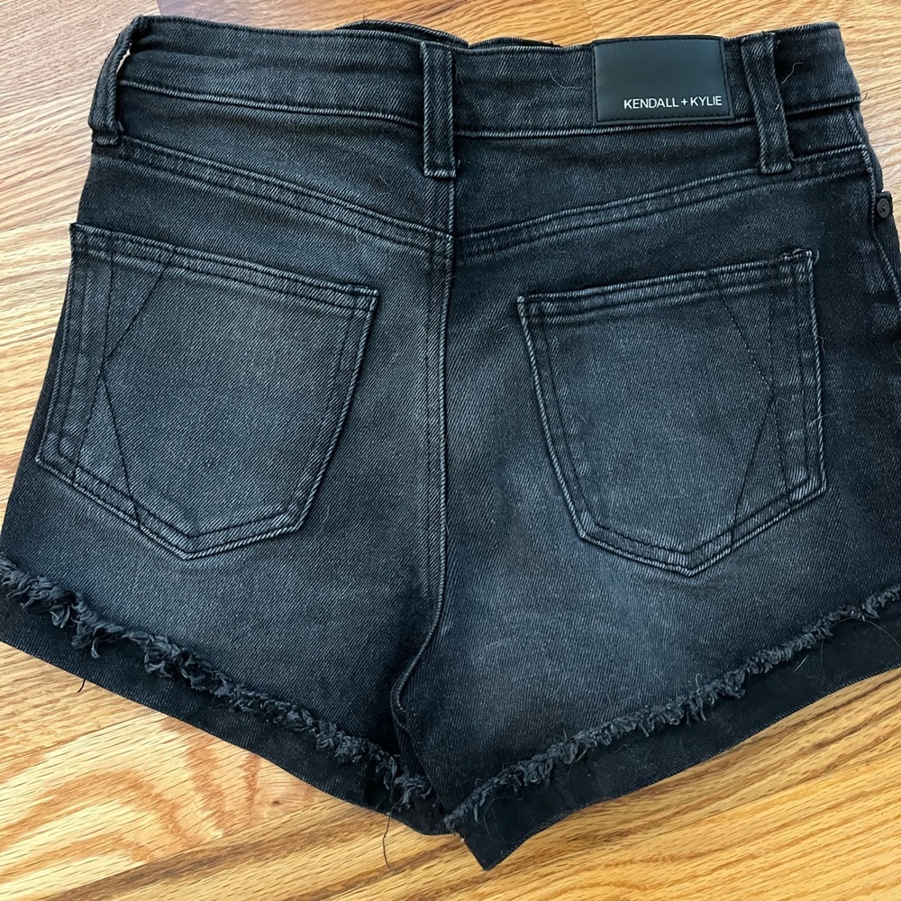 Kendall and Kylie black denim jean shorts